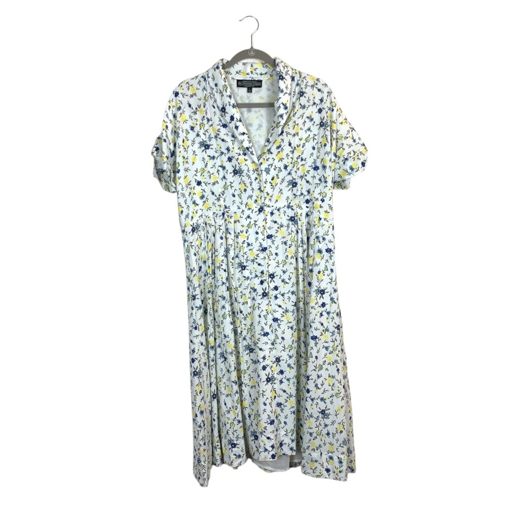 The J Peterman company floral button front dress size large cottagecore
